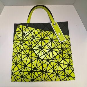 New Geometric Neon Yellow and Black Tote Bag